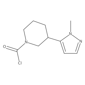 3-(1-methyl-1H-pyrazol-5-yl)piperidine-1-carbonyl chloride结构式