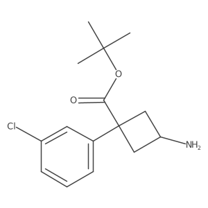 Tert-butyl 3-amino-1-(3-chlorophenyl)cyclobutane-1-carboxylate Structure