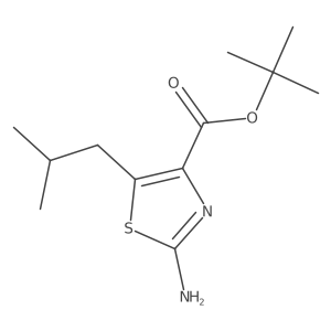 Tert-butyl 2-amino-5-(2-methylpropyl)-1,3-thiazole-4-carboxylate结构式