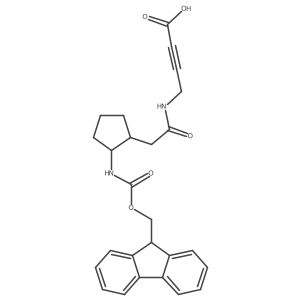 4-{2-[2-({[(9H-fluoren-9-yl)methoxy]carbonyl}amino)cyclopentyl]acetamido}but-2-ynoic acid结构式