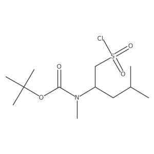 tert-butyl N-[1-(chlorosulfonyl)-4-methylpentan-2-yl]-N-methylcarbamate Structure