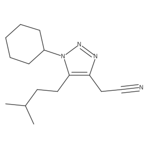 2-[1-cyclohexyl-5-(3-methylbutyl)-1H-1,2,3-triazol-4-yl]acetonitrile Structure