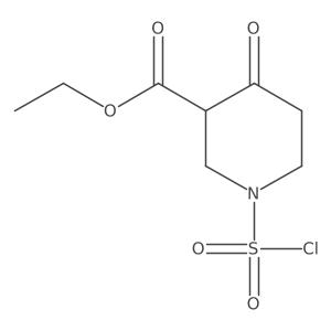 Ethyl 1-(chlorosulfonyl)-4-oxopiperidine-3-carboxylate结构式