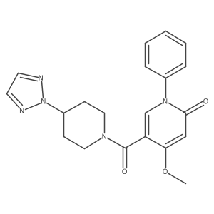 5-(4-(2H-1,2,3-triazol-2-yl)piperidine-1-carbonyl)-4-methoxy-1-phenylpyridin-2(1H)-one Structure