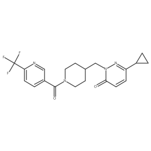 6-Cyclopropyl-2-({1-[6-(trifluoromethyl)pyridine-3-carbonyl]piperidin-4-yl}methyl)-2,3-dihydropyridazin-3-one Structure