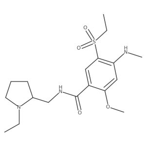 Benzamide, N-(((2S)-1-ethyl-2-pyrrolidinyl)methyl)-5-(ethylsulfonyl)-2-methoxy-4-(methylamino)-结构式