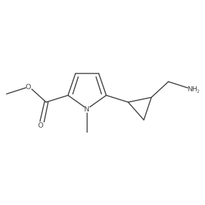 rac-methyl 5-[(1R,2R)-2-(aminomethyl)cyclopropyl]-1-methyl-1H-pyrrole-2-carboxylate Structure