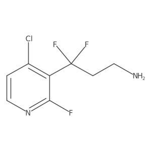 3-(4-Chloro-2-fluoropyridin-3-yl)-3,3-difluoropropan-1-amine结构式