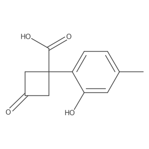 1-(2-Hydroxy-4-methylphenyl)-3-oxocyclobutane-1-carboxylic acid Structure