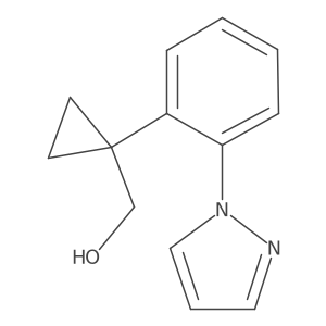 {1-[2-(1H-pyrazol-1-yl)phenyl]cyclopropyl}methanol结构式