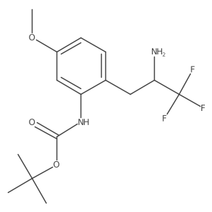 tert-butyl N-[2-(2-amino-3,3,3-trifluoropropyl)-5-methoxyphenyl]carbamate结构式