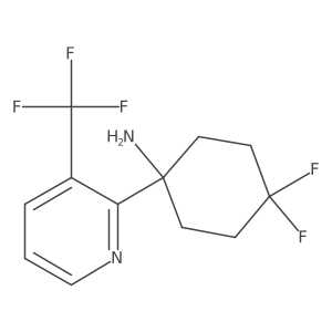4,4-Difluoro-1-[3-(trifluoromethyl)pyridin-2-yl]cyclohexan-1-amine结构式