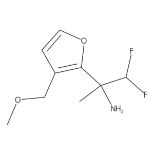 1,1-Difluoro-2-[3-(methoxymethyl)furan-2-yl]propan-2-amine Structure