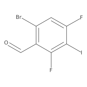 6-Bromo-2,4-difluoro-3-iodobenzaldehyde结构式