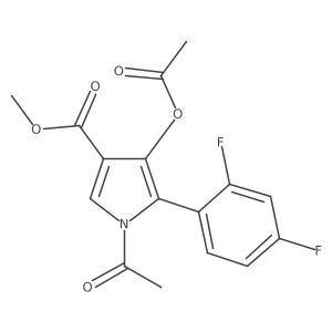 methyl 4-acetoxy-1-acetyl-5-(2,4-difluorophenyl)-1H-pyrrole-3-carboxylate Structure