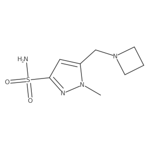 5-(1-Azetidinylmethyl)-1-methyl-1H-pyrazole-3-sulfonamide结构式