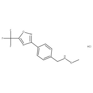 N-Methoxy-1-[4-[5-(trifluoromethyl)-1,2,4-oxadiazol-3-yl]phenyl]methanamine;hydrochloride Structure