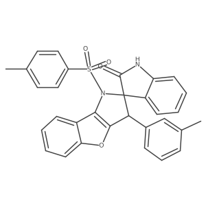 3-(M-tolyl)-1-tosyl-1,3-dihydrospiro[benzofuro[3,2-b]pyrrole-2,3'-indolin]-2'-one结构式