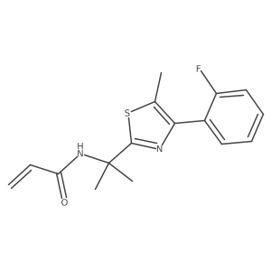 N-[2-[4-(2-Fluorophenyl)-5-methyl-1,3-thiazol-2-yl]propan-2-yl]prop-2-enamide Structure