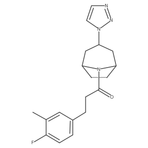1-((1R,5S)-3-(1H-1,2,3-triazol-1-yl)-8-azabicyclo[3.2.1]octan-8-yl)-3-(4-fluoro-3-methylphenyl)propan-1-one Structure