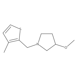 3-Methoxy-1-[(3-methylthiophen-2-yl)methyl]pyrrolidine Structure
