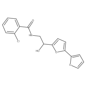 N-(2-{[2,2'-bifuran]-5-yl}-2-hydroxyethyl)-2-chlorobenzamide结构式