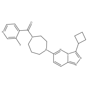 1-{3-Cyclobutyl-[1,2,4]triazolo[4,3-b]pyridazin-6-yl}-4-(3-fluoropyridine-4-carbonyl)-1,4-diazepane结构式