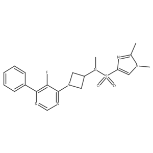 N-[1-(5-fluoro-6-phenylpyrimidin-4-yl)azetidin-3-yl]-N,1,2-trimethyl-1H-imidazole-4-sulfonamide Structure