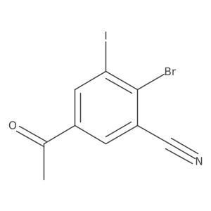 5-Acetyl-2-bromo-3-iodobenzonitrile Structure