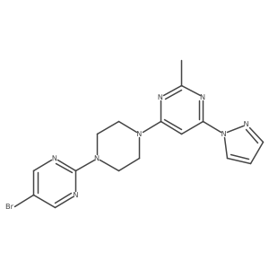 4-[4-(5-bromopyrimidin-2-yl)piperazin-1-yl]-2-methyl-6-(1H-pyrazol-1-yl)pyrimidine结构式