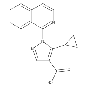 5-Cyclopropyl-1-isoquinolin-1-ylpyrazole-4-carboxylic acid结构式