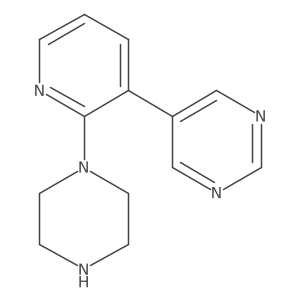 5-[2-(Piperazin-1-yl)pyridin-3-yl]pyrimidine Structure