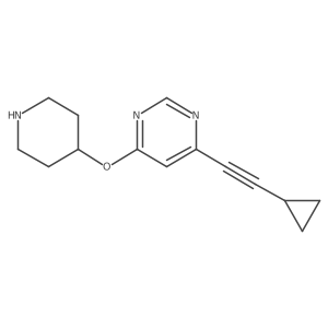 4-(2-Cyclopropylethynyl)-6-(piperidin-4-yloxy)pyrimidine Structure