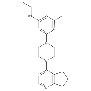 2-(4-{5H,6H,7H-cyclopenta[d]pyrimidin-4-yl}piperazin-1-yl)-N-ethyl-6-methylpyrimidin-4-amine Structure