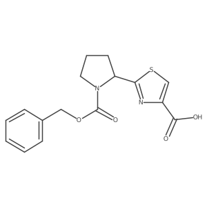 2-{1-[(Benzyloxy)carbonyl]pyrrolidin-2-yl}-1,3-thiazole-4-carboxylic acid结构式