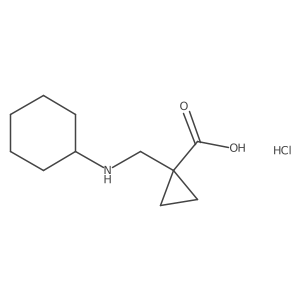 1-[(Cyclohexylamino)methyl]cyclopropane-1-carboxylic acid hydrochloride结构式
