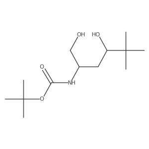 tert-butyl N-(1,4-dihydroxy-5,5-dimethylhexan-2-yl)carbamate结构式