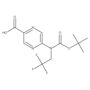 5-{[(Tert-butoxy)carbonyl](2,2,2-trifluoroethyl)amino}pyrazine-2-carboxylic acid结构式