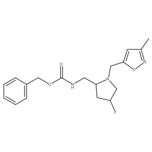 benzyl N-{[(2S,4S)-4-fluoro-1-[(3-methyl-1,2-oxazol-5-yl)methyl]pyrrolidin-2-yl]methyl}carbamate Structure