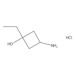 (1s,3r)-3-Amino-1-ethylcyclobutan-1-ol hydrochloride Structure