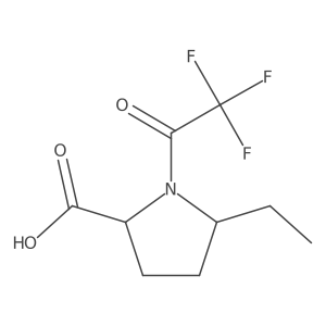 5-Ethyl-1-(2,2,2-trifluoroacetyl)pyrrolidine-2-carboxylic acid结构式
