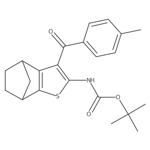 tert-butyl N-[5-(4-methylbenzoyl)-3-thiatricyclo[5.2.1.0,2,6]deca-2(6),4-dien-4-yl]carbamate结构式