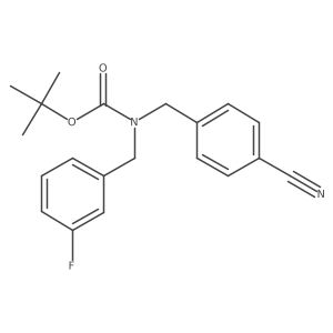 tert-butyl N-[(4-cyanophenyl)methyl]-N-[(3-fluorophenyl)methyl]carbamate Structure