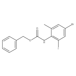 benzyl N-(4-bromo-2-iodo-6-methylphenyl)carbamate Structure