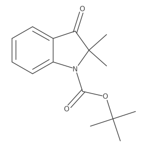 tert-butyl 2,2-dimethyl-3-oxo-2,3-dihydro-1H-indole-1-carboxylate结构式