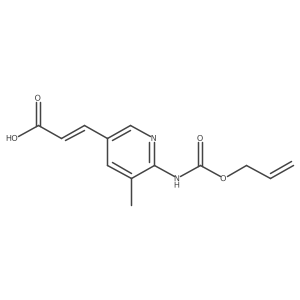 (2E)-3-(5-methyl-6-{[(prop-2-en-1-yloxy)carbonyl]amino}pyridin-3-yl)prop-2-enoic acid结构式