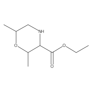 rac-ethyl (2R,6R)-2,6-dimethylmorpholine-3-carboxylate Structure
