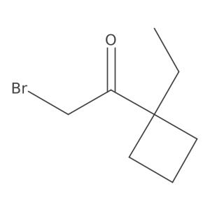 2-Bromo-1-(1-ethylcyclobutyl)ethan-1-one结构式