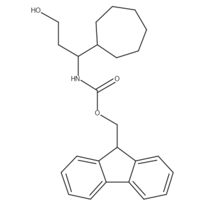 (9H-fluoren-9-yl)methyl N-(1-cycloheptyl-3-hydroxypropyl)carbamate Structure