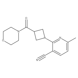 6-Methyl-2-[3-(morpholine-4-carbonyl)azetidin-1-yl]pyridine-3-carbonitrile Structure